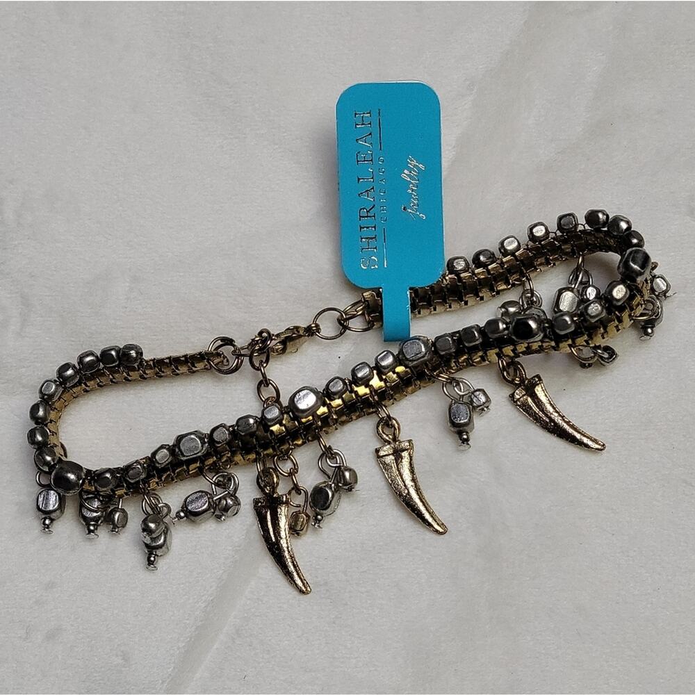 NWT Shiraleah Livia Gold and Silver Dagger Anklet Ankle Bracelet - Picture 3 of 6